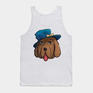 Fancy Hat Dog Tank Top